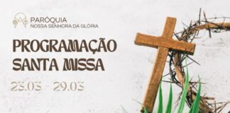 Programação da Santa Missa | 23 a 29 de março de 2026