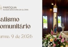 Paróquia da Glória abre inscrições para batismo comunitário (turma 09)